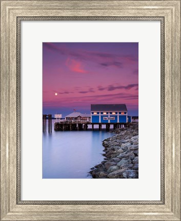 Framed Moon over Sidney Fish Market Print