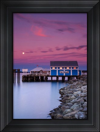 Framed Moon over Sidney Fish Market Print