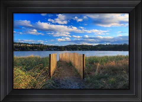 Framed Sunset at Port Ludlow Print