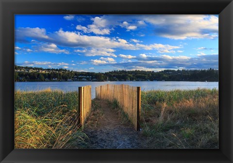 Framed Sunset at Port Ludlow Print