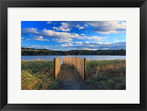 Framed Sunset at Port Ludlow Print