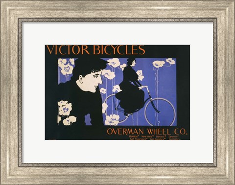 Framed Victor Bicycles (horizontal) Print