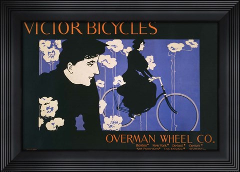 Framed Victor Bicycles (horizontal) Print