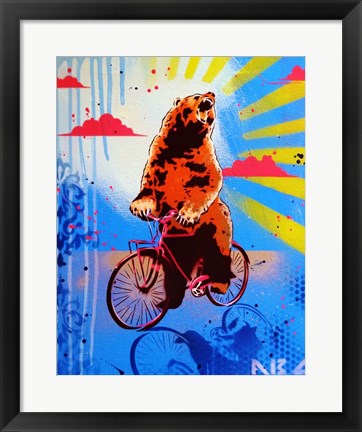 Framed Bear Back Rider Print