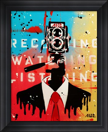 Framed NSA Camera Man Print