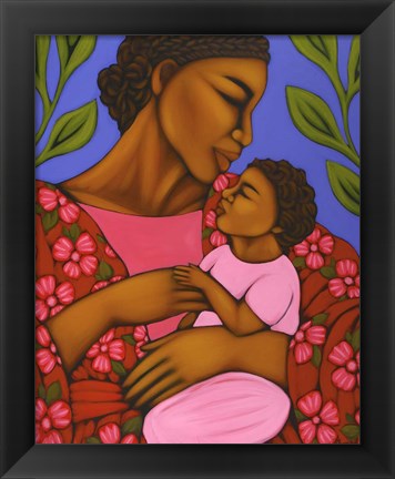 Framed African Mother and Baby Print