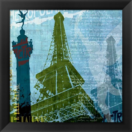 Framed Paris (French Blue) Print