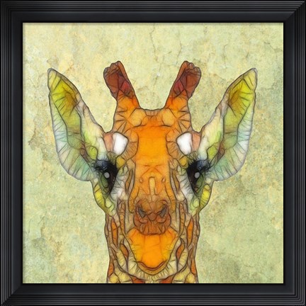 Framed Abstract Giraffe Calf Print