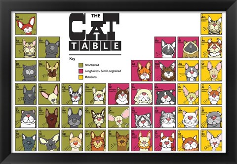 Framed Cat Table Print