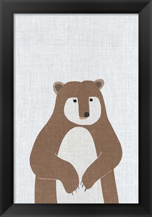 Framed Brown Bear Print