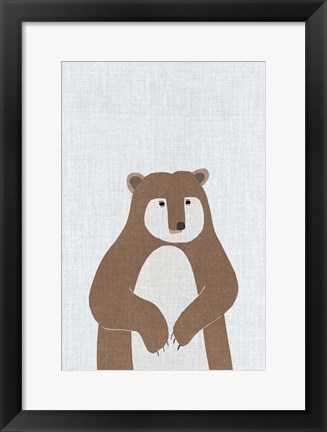 Framed Brown Bear Print