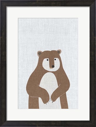 Framed Brown Bear Print