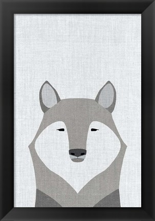 Framed Gray Wolf Print