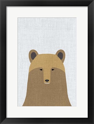 Framed Grizzly Bear Print