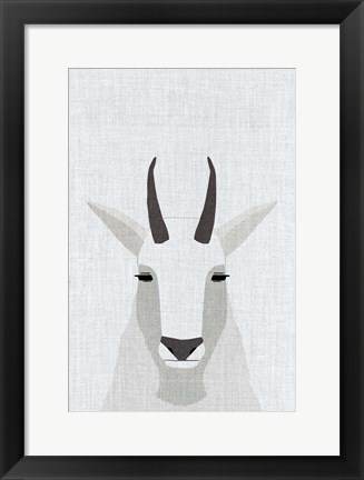 Framed Mountain Goat Print