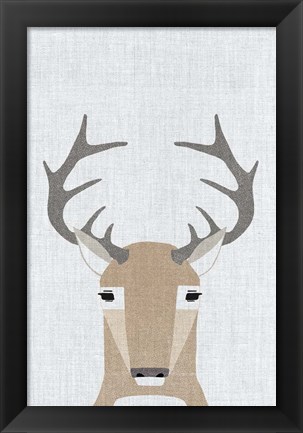Framed Whitetail Deer Print