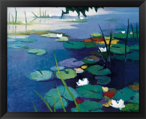 Framed Water Lilies Print