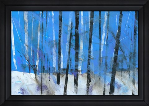 Framed Birch and Black Ash Saplings Print