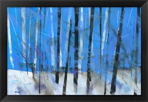 Framed Birch and Black Ash Saplings Print
