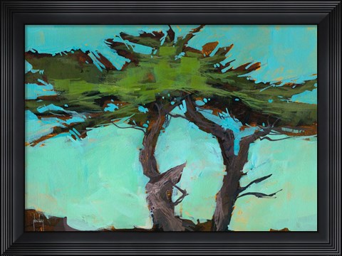 Framed Cypresses Print