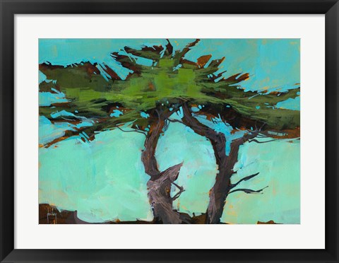 Framed Cypresses Print