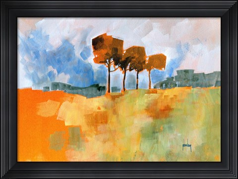 Framed Four Trees Print