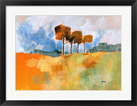 Framed Four Trees Print