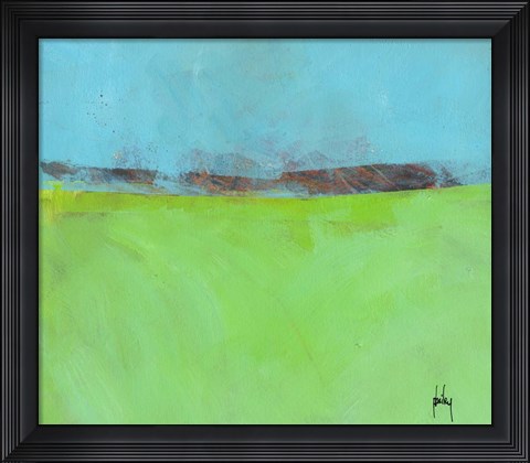 Framed Low Distant Hills Print