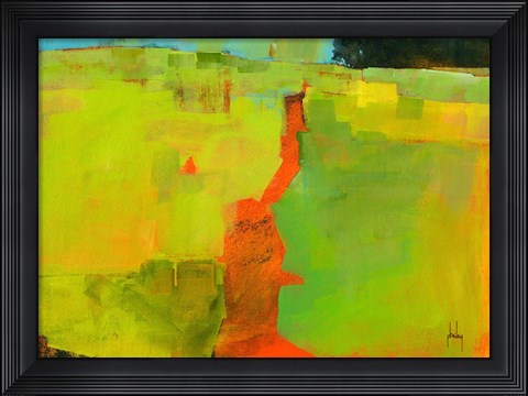 Framed Orange Path Print
