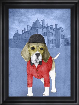 Framed Beagle with Beaulieu Palace Print