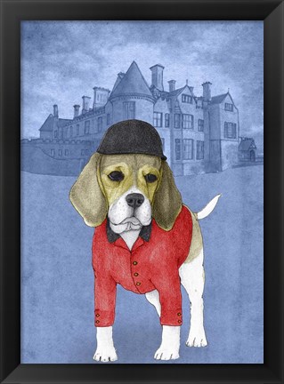 Framed Beagle with Beaulieu Palace Print