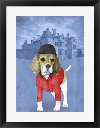 Framed Beagle with Beaulieu Palace Print