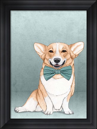 Framed Corgi Dog Print
