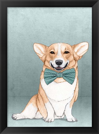 Framed Corgi Dog Print