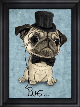 Framed Gentle Pug Print