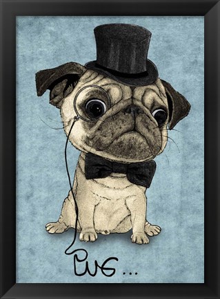 Framed Gentle Pug Print