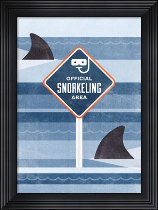 Framed Official Snorkeling Area Print