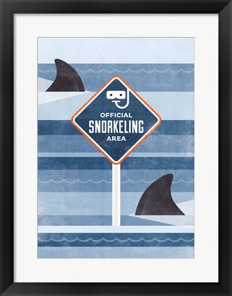 Framed Official Snorkeling Area Print