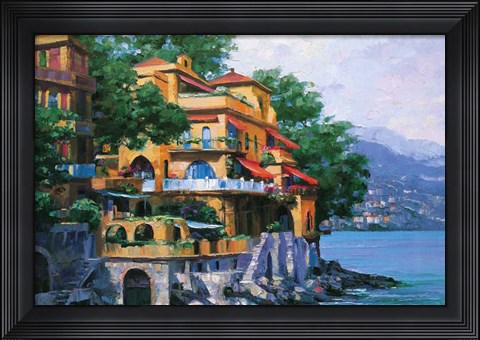 Framed Portofino Villa Print