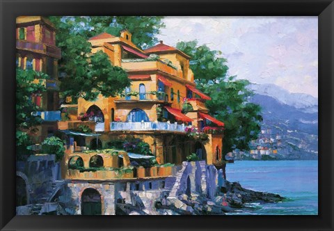 Framed Portofino Villa Print