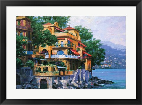 Framed Portofino Villa Print