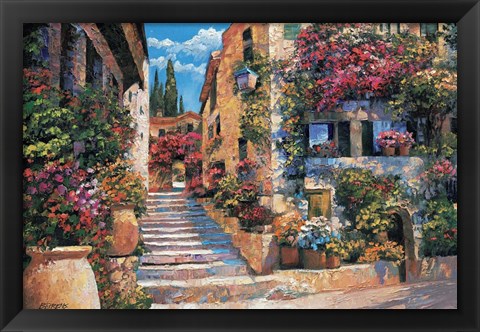 Framed Riviera Stairs Print