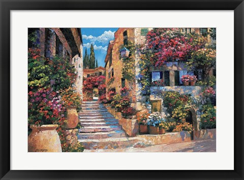 Framed Riviera Stairs Print