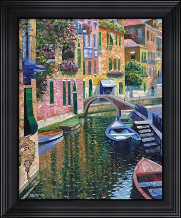 Framed Romantic Canal Print