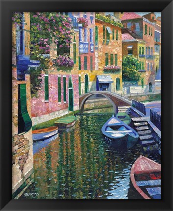 Framed Romantic Canal Print