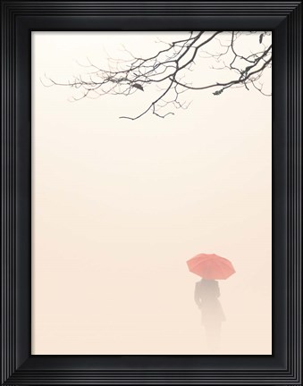 Framed In Autumn Fog Print