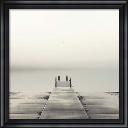 Framed Pier and Seagull Print