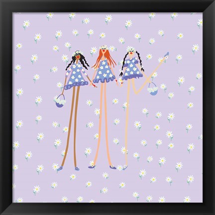 Framed Flower Girls Print