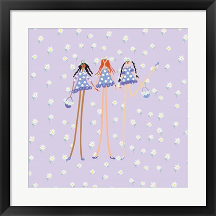 Framed Flower Girls Print