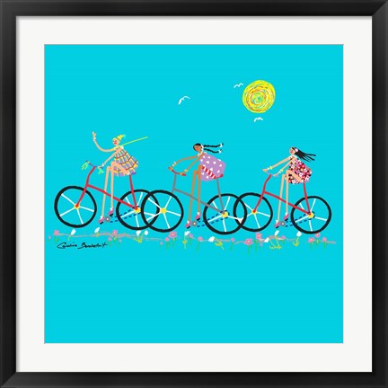 Framed Tour de Girls Print